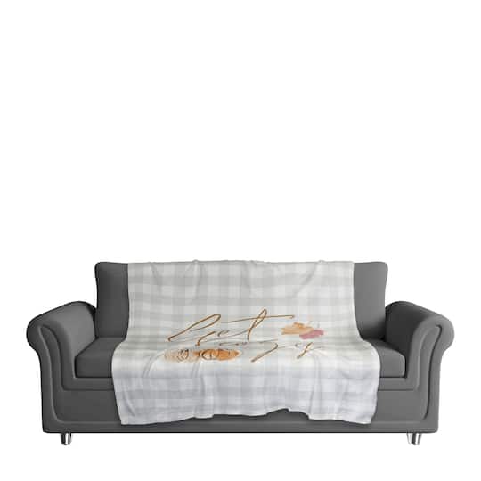 Get Cozy Check Sherpa Fleece Blanket